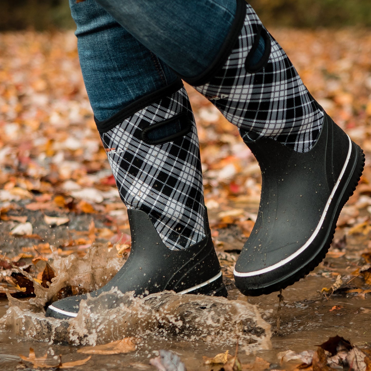 HISEA Women's Rain Boots Mid Calf Neoprene Insulated Rubber - The Great Earth Store