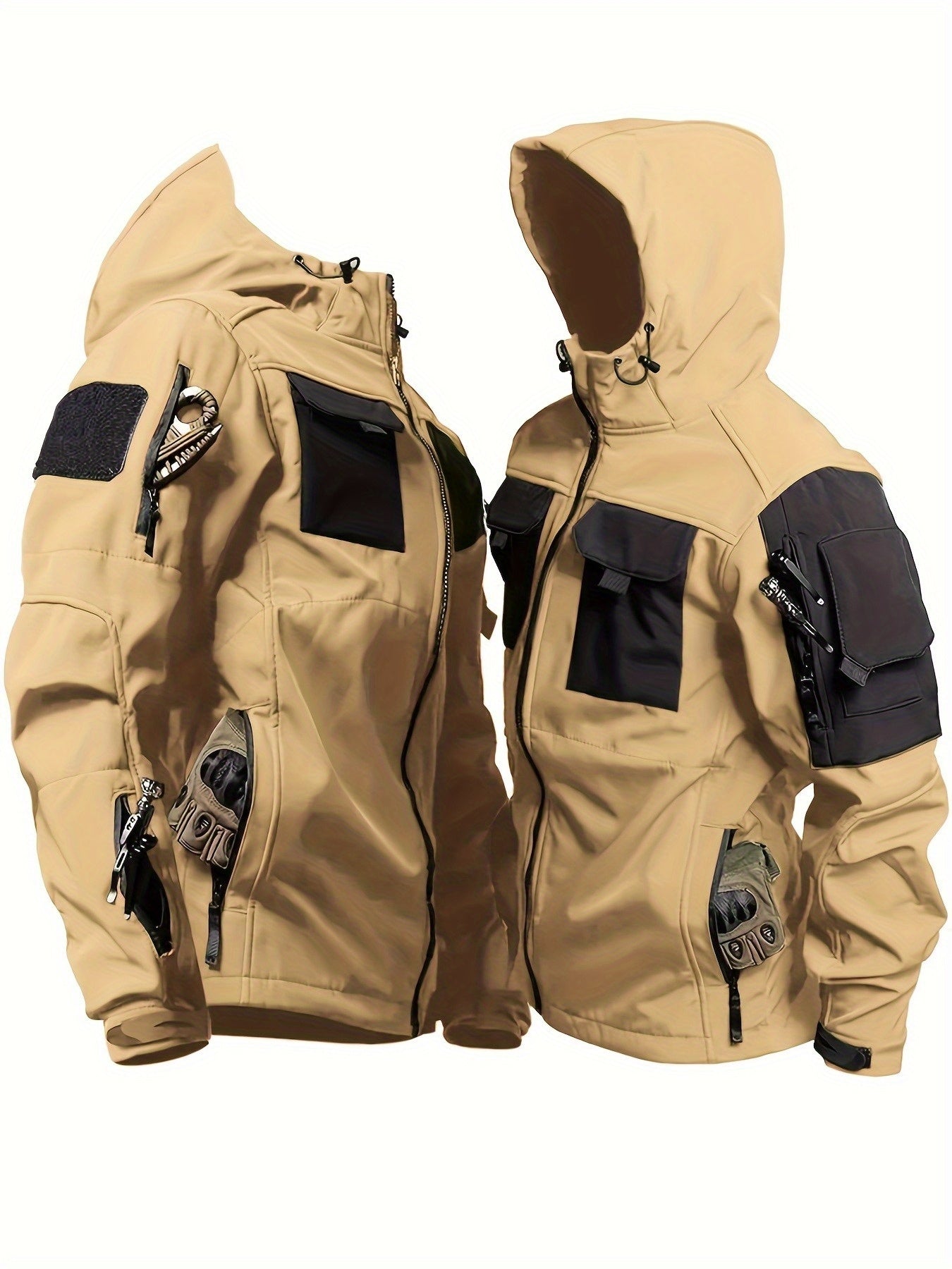 Men's Outdoor Zipper Soft Shell Jacket With Pockets - The Great Earth Store