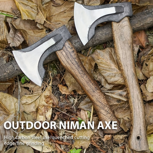1pc Handcrafted High Carbon Steel Camping Axe For Survival - The Great Earth Store