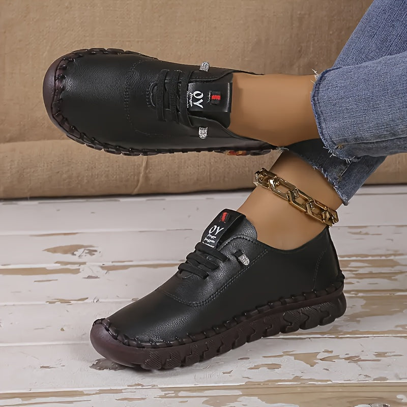 Women'S Flat Ankle Boots Lace Up High Top Sneakers - The Great Earth Store