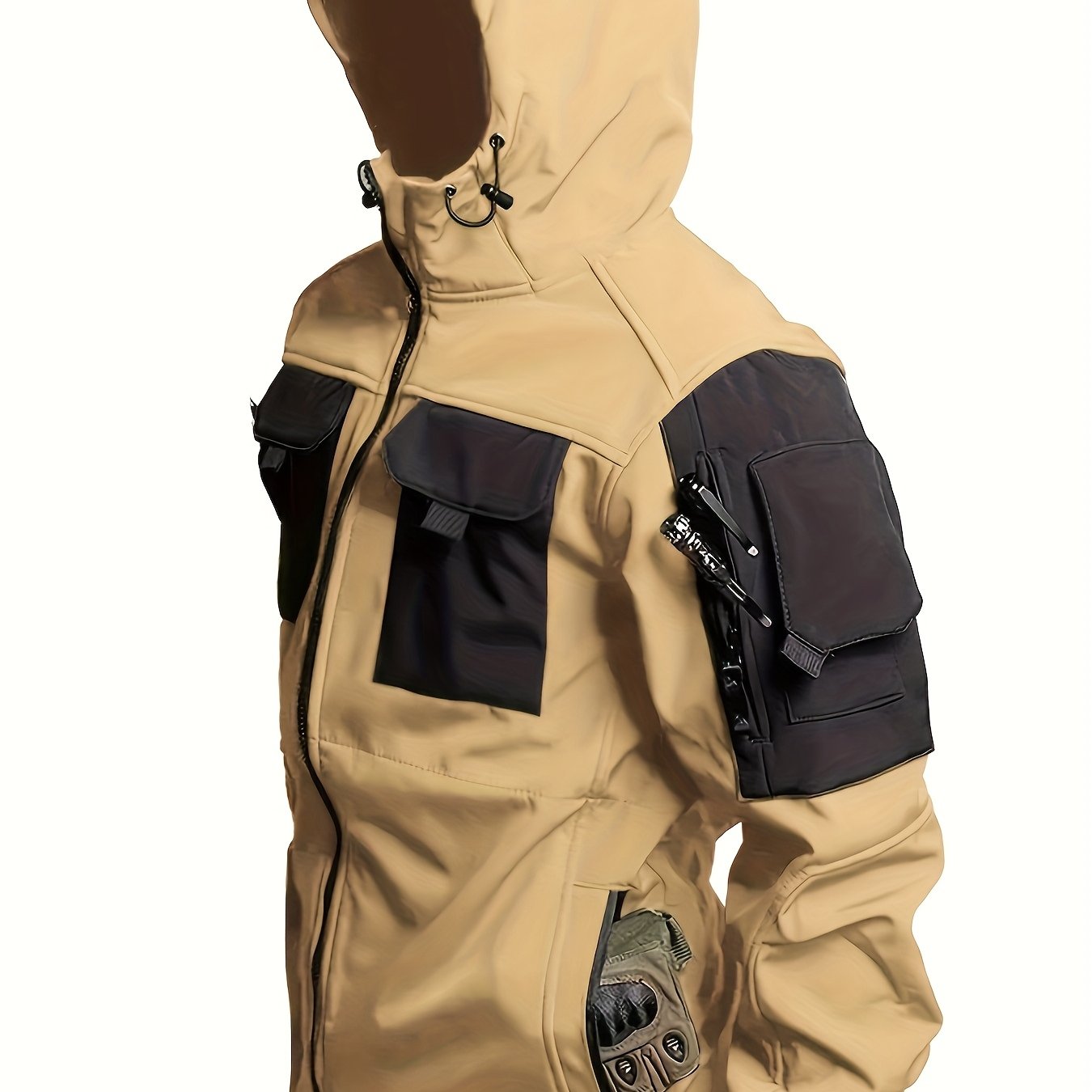 Men's Outdoor Zipper Soft Shell Jacket With Pockets - The Great Earth Store