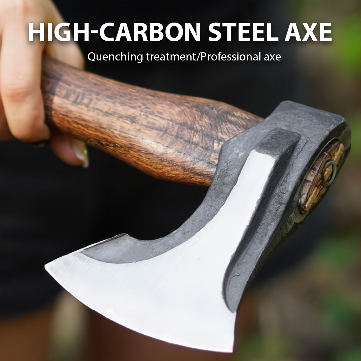 1pc Handcrafted High Carbon Steel Camping Axe For Survival - The Great Earth Store