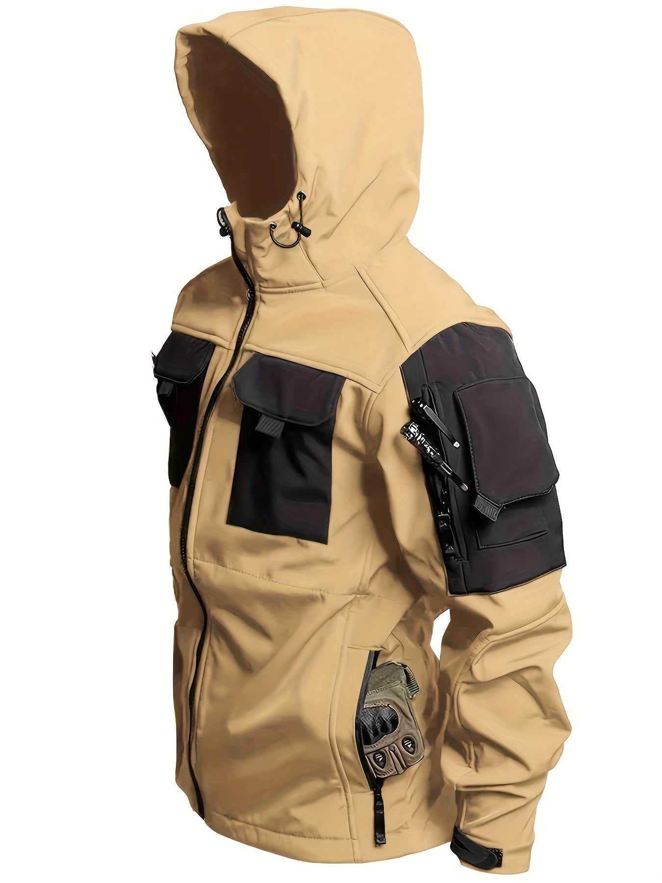 Men's Outdoor Zipper Soft Shell Jacket With Pockets - The Great Earth Store