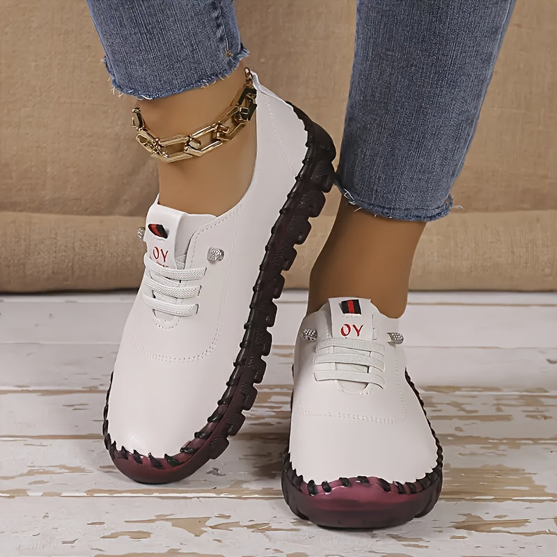 Women'S Flat Ankle Boots Lace Up High Top Sneakers - The Great Earth Store