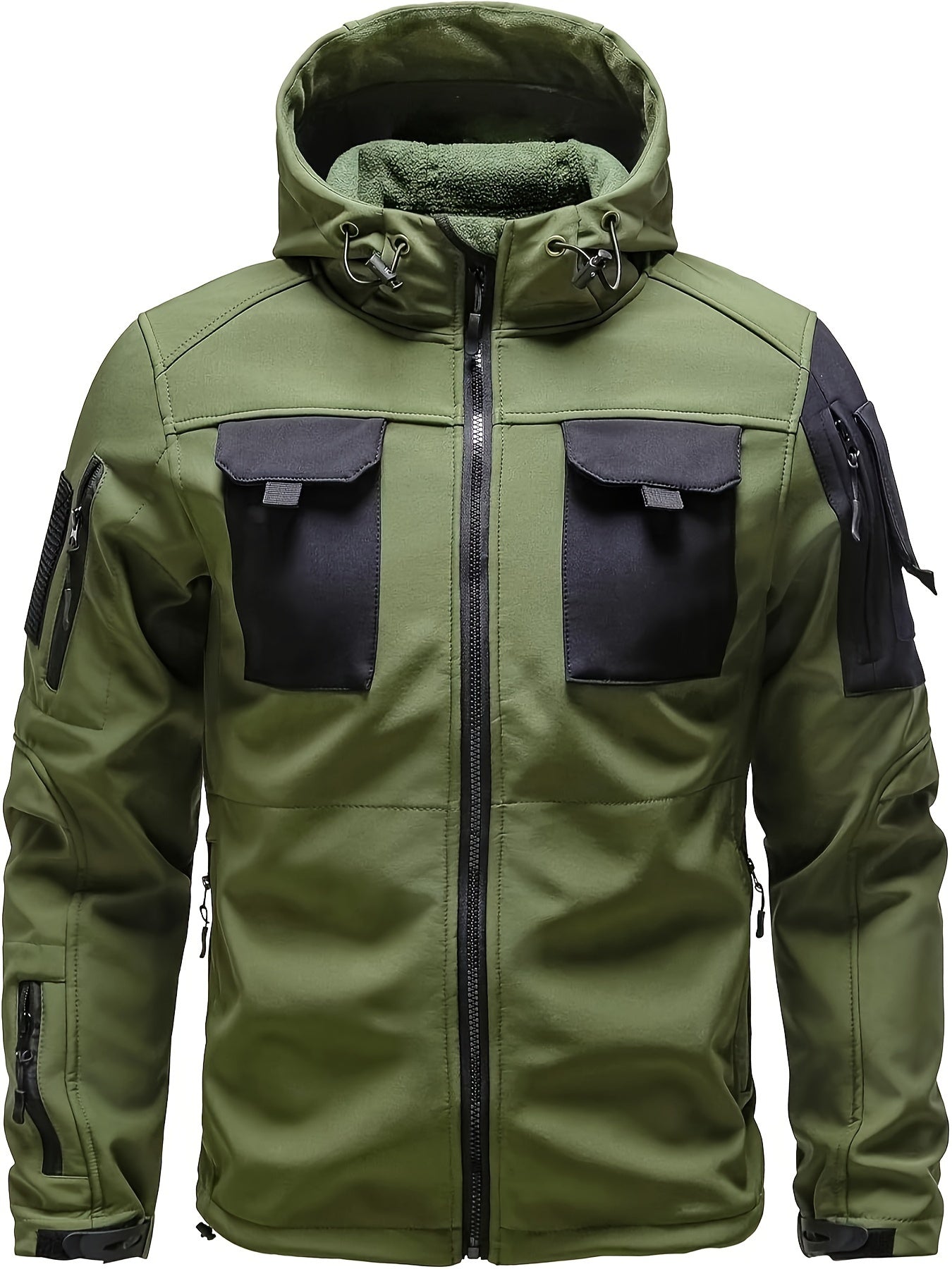 Men's Outdoor Zipper Soft Shell Jacket With Pockets - The Great Earth Store