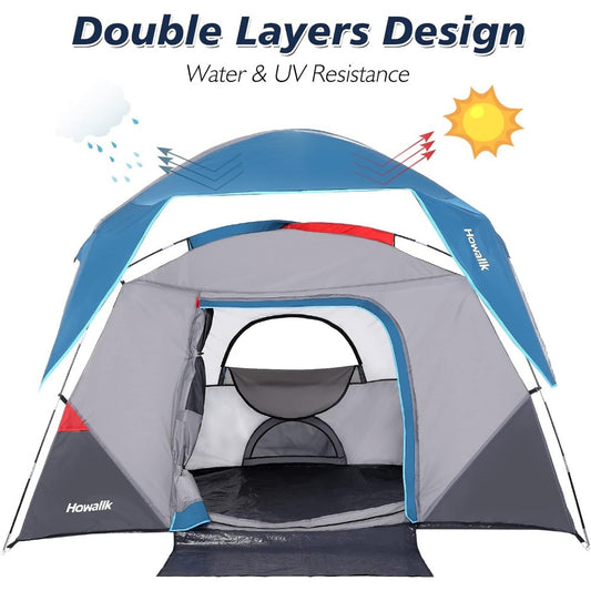 POU_09N26WM7 1000pcs Polyester 4-Person Camping Tent - The Great Earth Store