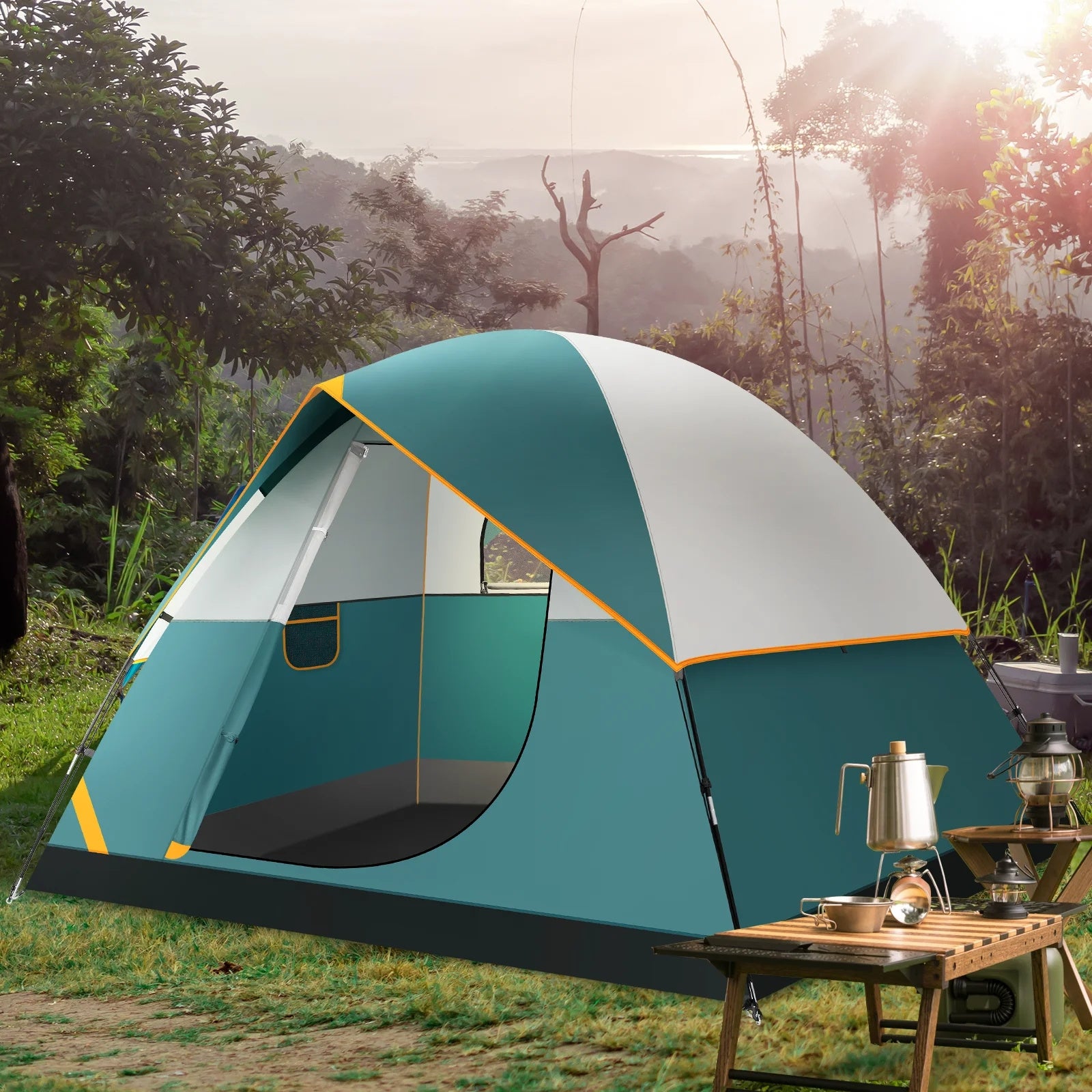 Sanopy 4 Person Easy to Set Up Waterproof Tent for Camping - The Great Earth Store