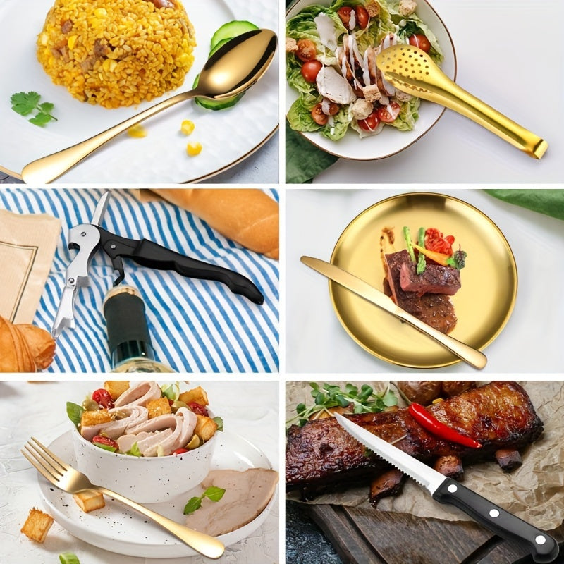 10Pcs Outdoor Stainless Steel Cutlery Set Portable Travel - The Great Earth Store