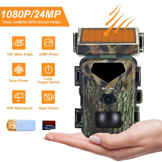Trail Camera With Solar Panel, Live Video & Photo Game - The Great Earth Store