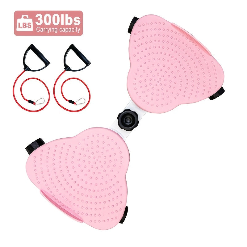 Exercise Twist Plate Waist Trainer with Resistance Belt, Pink and Purple, 20.87 Inches, Valentine's Day Gift - The Great Earth Store