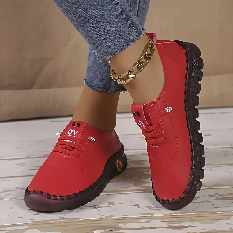 Women'S Flat Ankle Boots Lace Up High Top Sneakers - The Great Earth Store
