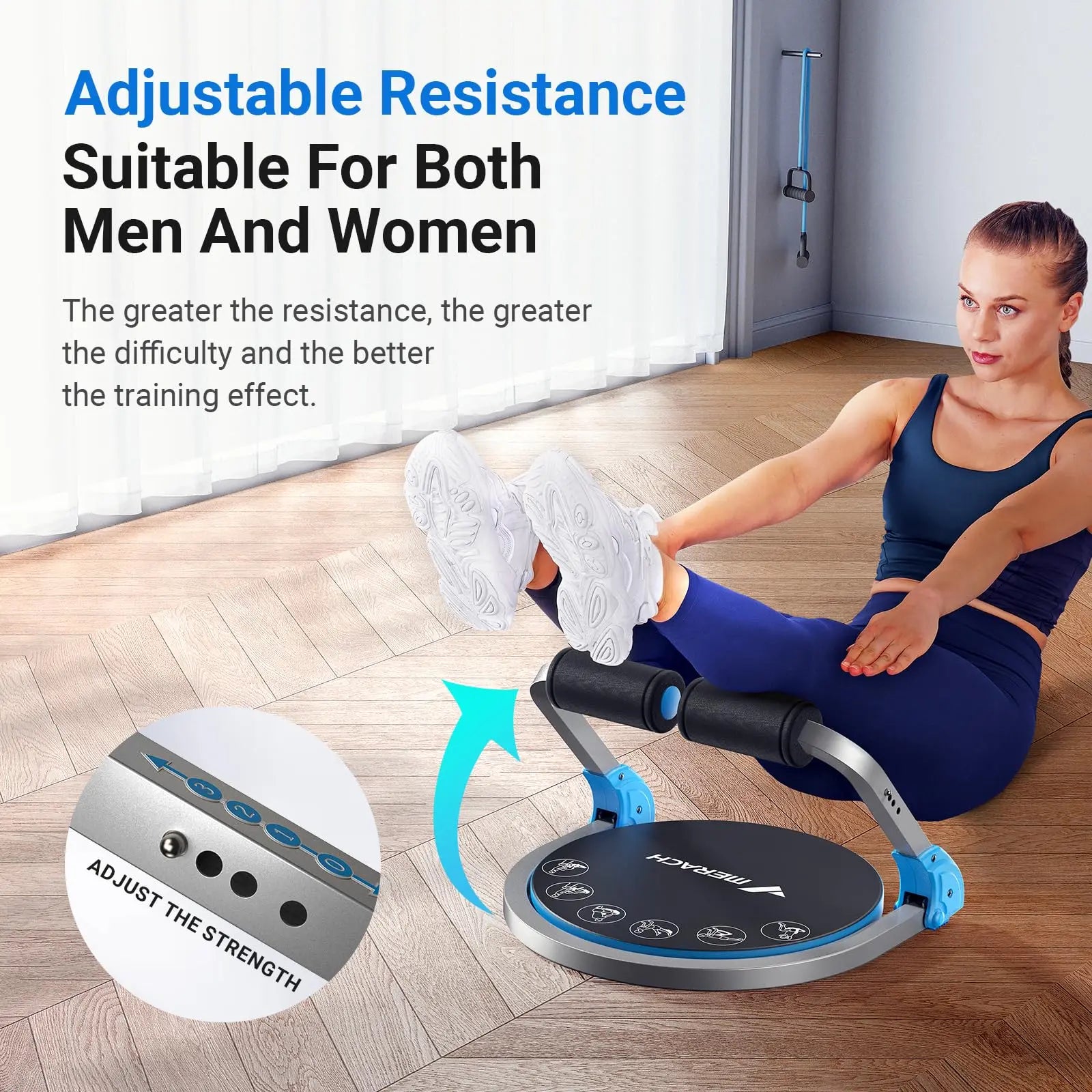 MERACH AB Workout Equipment Adjustable Resistance Sit Up Machine - The Great Earth Store