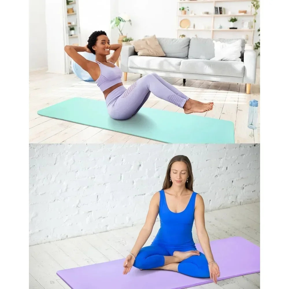 2 Pack Thick Yoga Mat for Home Workout Exercise Mat - The Great Earth Store