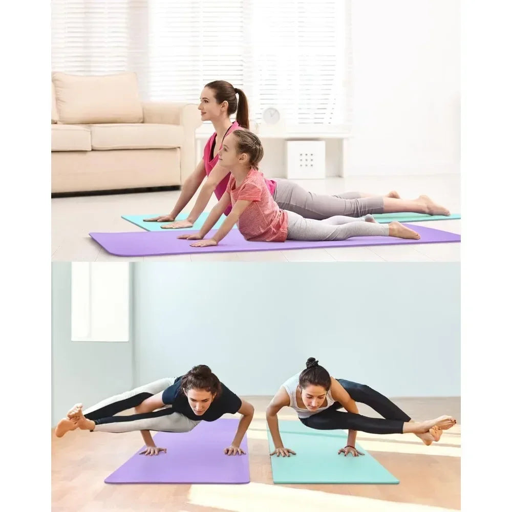2 Pack Thick Yoga Mat for Home Workout Exercise Mat - The Great Earth Store