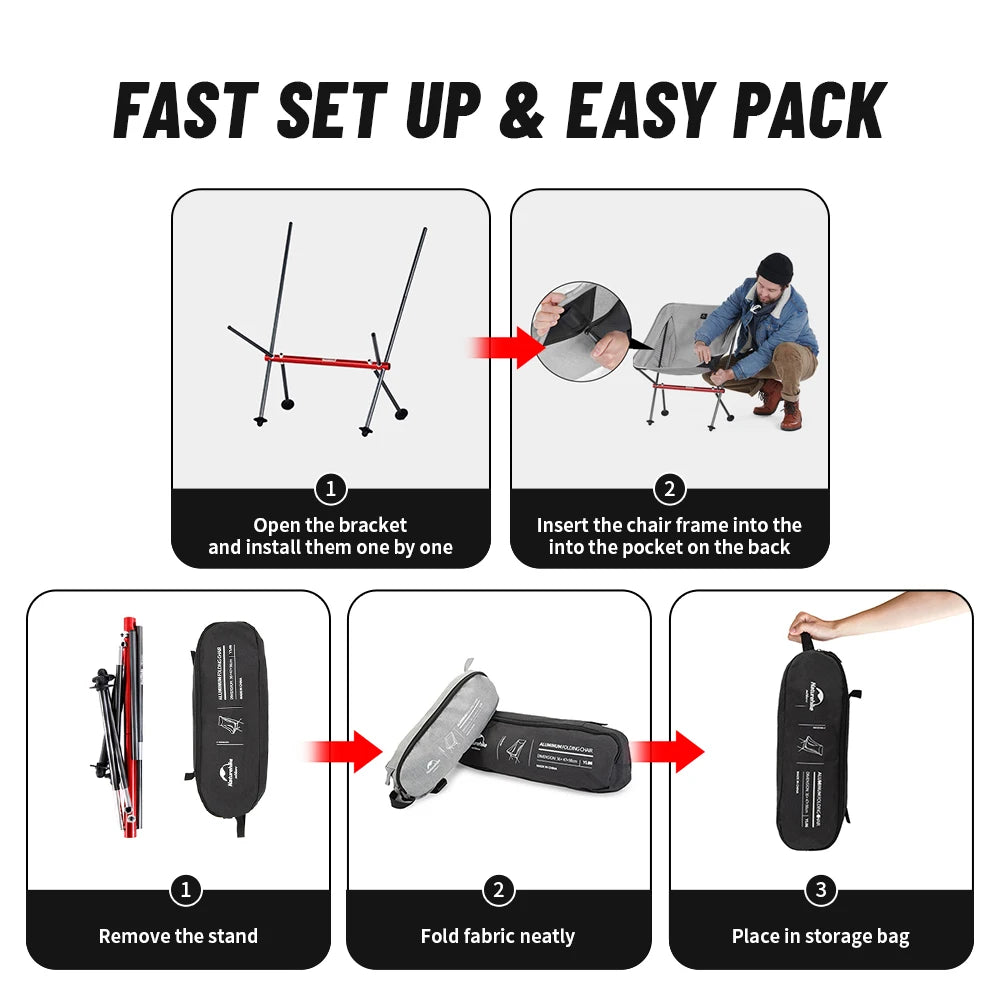 Naturehike Camping Chair YL05 YL06 Ultralight Folding Chair