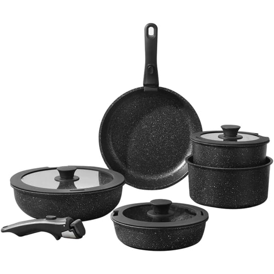 Pots and Pans Set Nonstick Detachable Handle Cookware