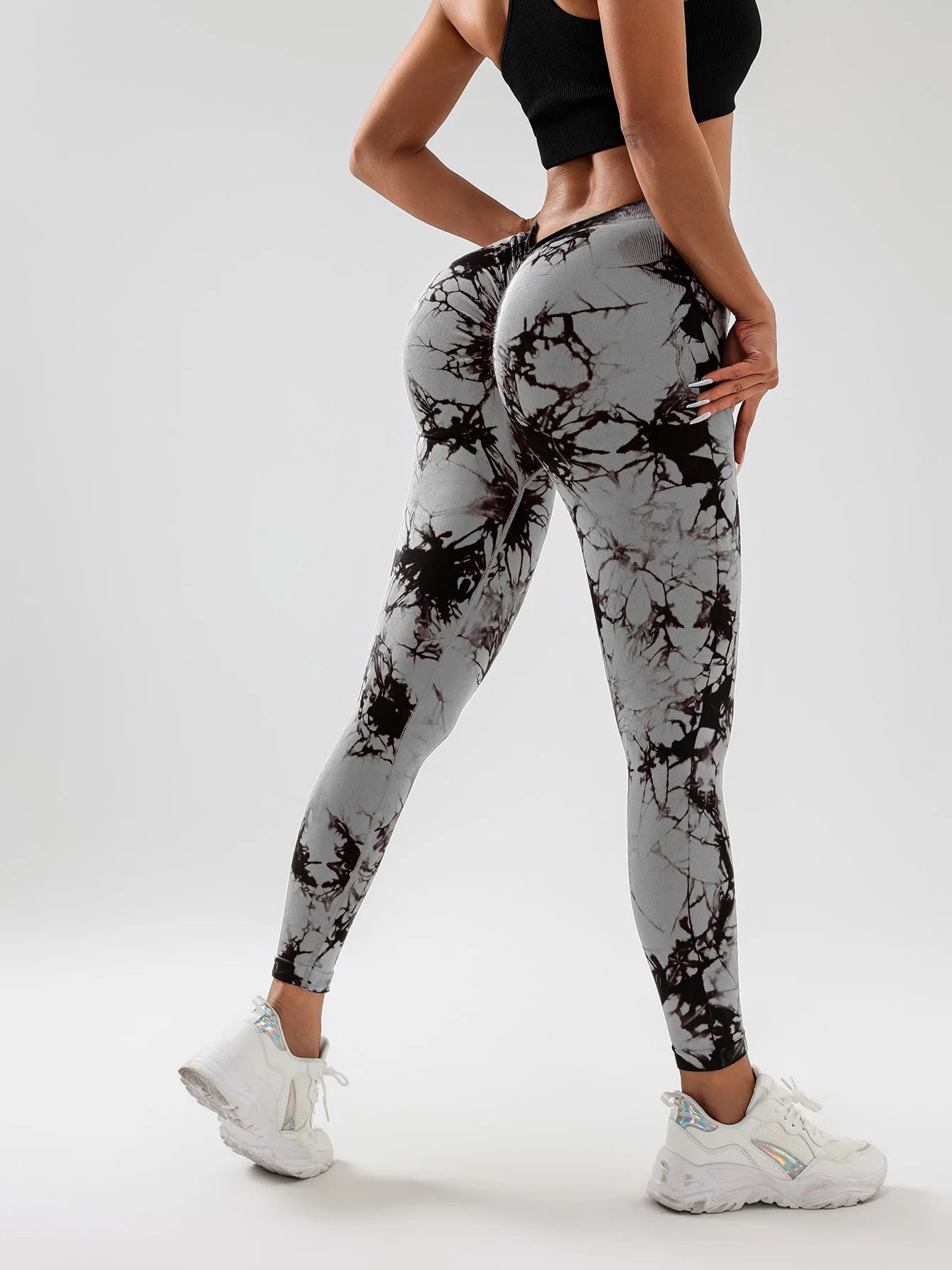 2 Pack US Local Women’s Spandex Tie Dye Butt Lifting Leggings - The Great Earth Store