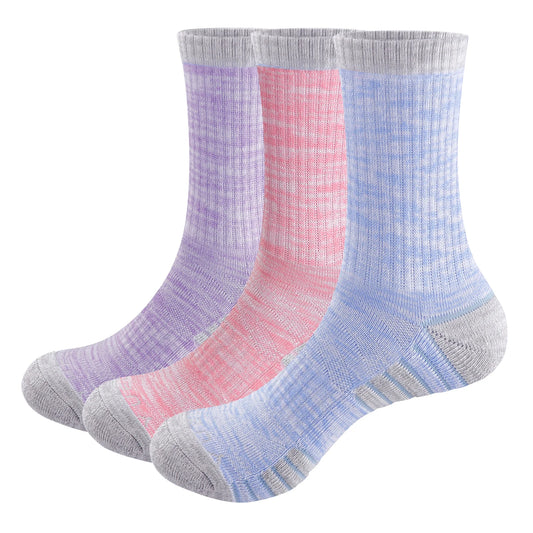 YUEDGE Women's Colorful Moisture Wicking Anti Sweat Sport Crew Socks