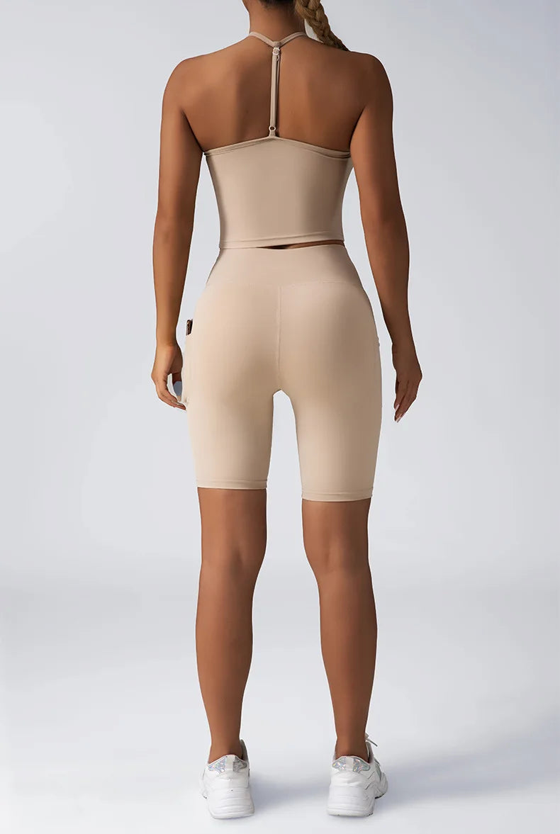 US Local Women's Seamless Solid Color Yoga Set Active Wear - The Great Earth Store