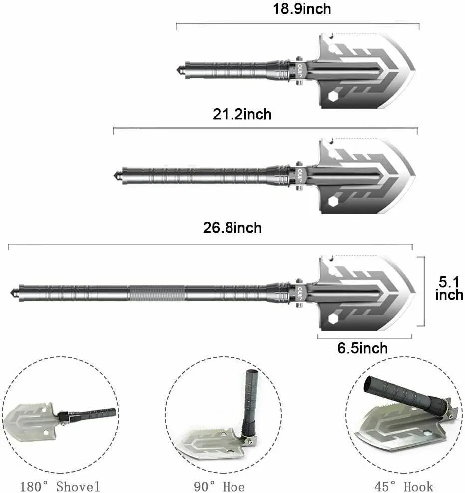 Folding Shovel Camping Multifunction Stainless Steel Survival Tool - The Great Earth Store