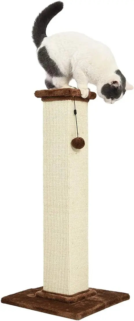 Indoor Tall Cat & Kittens Scratching Post Large Brown Carpet - The Great Earth Store