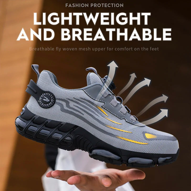 Breathable Lace-Free Soft Sole Comfortable Anti-Smash Anti-Puncture Labour Insurance Shoes - The Great Earth Store