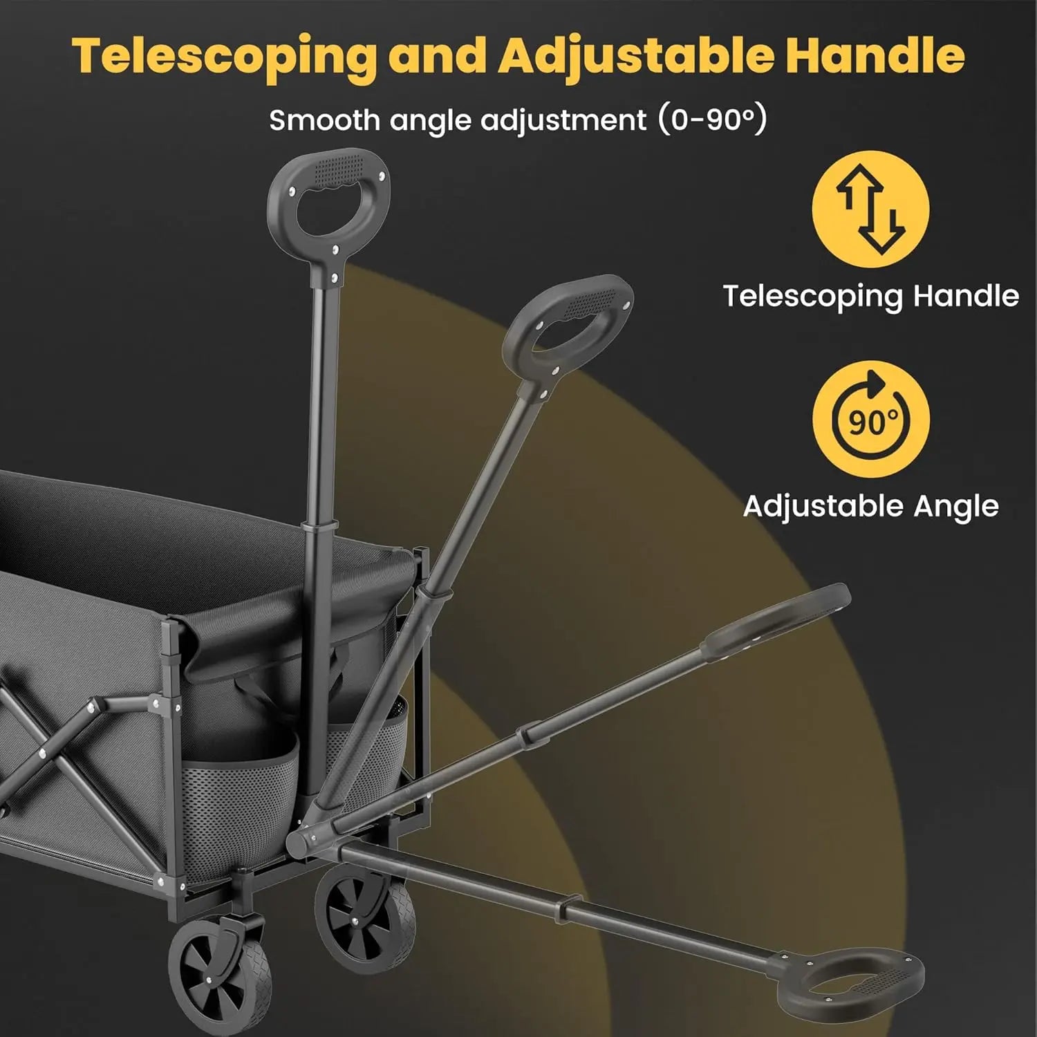 Collapsible Wagon - Foldable Cart with Upgrade Wheels - The Great Earth Store