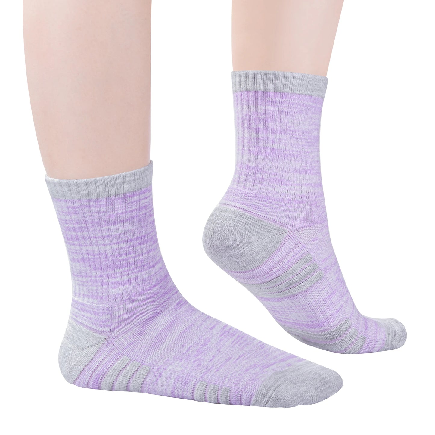 YUEDGE Women's Colorful Moisture Wicking Anti Sweat Sport Crew Socks