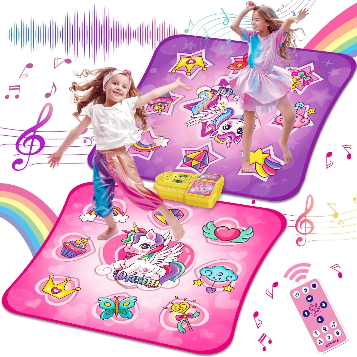 VATOS Unicorn Dance Mat x2 Toys for Girls 9-Level Game - The Great Earth Store