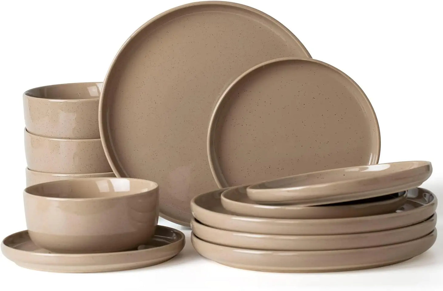 Milkyway Plates and Bowls Set, 12 Pieces Dinnerware Set