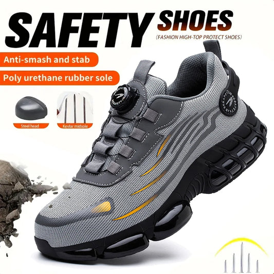 Breathable Lace-Free Soft Sole Comfortable Anti-Smash Anti-Puncture Labour Insurance Shoes - The Great Earth Store