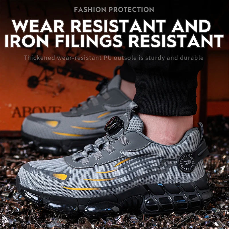 Breathable Lace-Free Soft Sole Comfortable Anti-Smash Anti-Puncture Labour Insurance Shoes - The Great Earth Store
