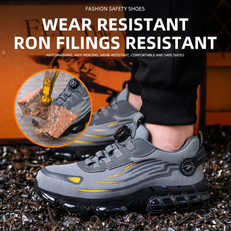 Breathable Lace-Free Soft Sole Comfortable Anti-Smash Anti-Puncture Labour Insurance Shoes - The Great Earth Store