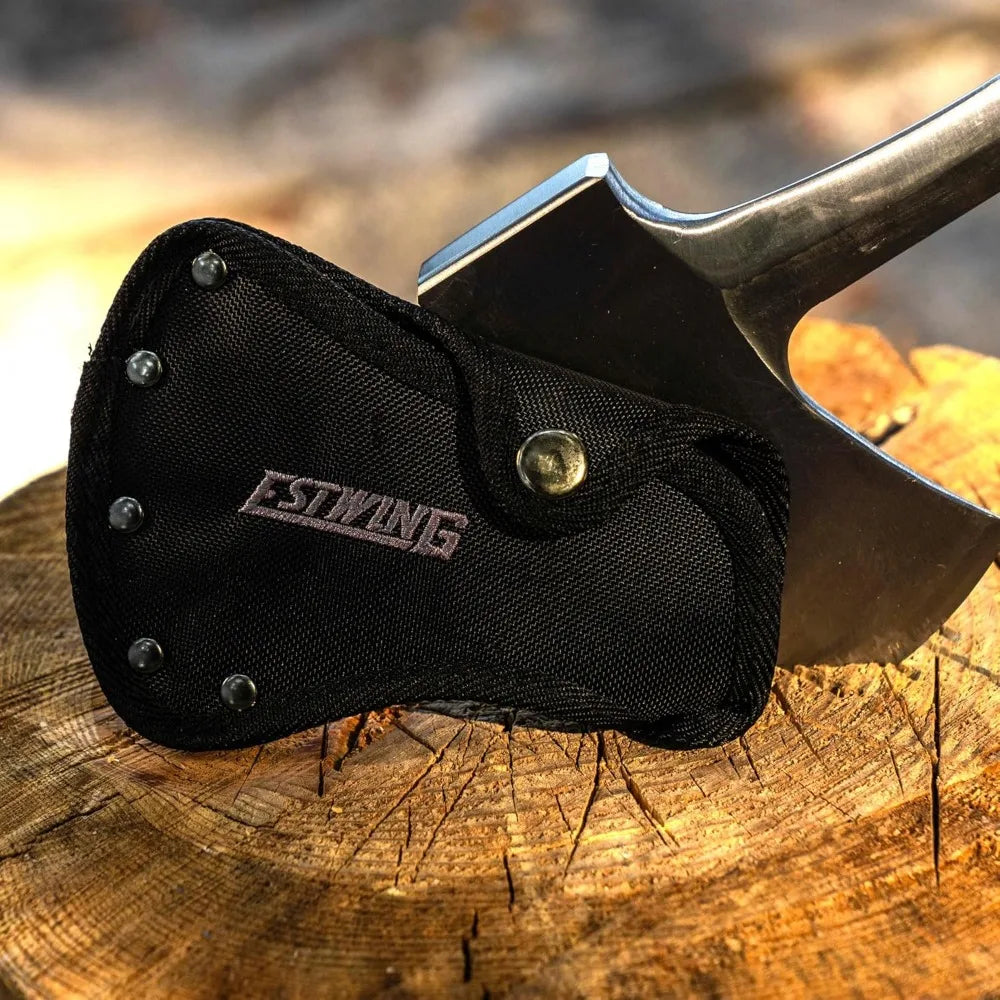 Sportsman's Axe - 14 Inch Camping Hatchet with Leather Grip