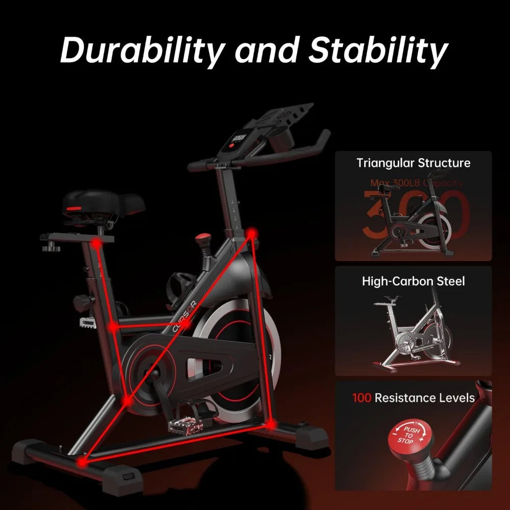 Exercise Bike for Home Workout, Low Noise Indoor Cycling Bike - The Great Earth Store