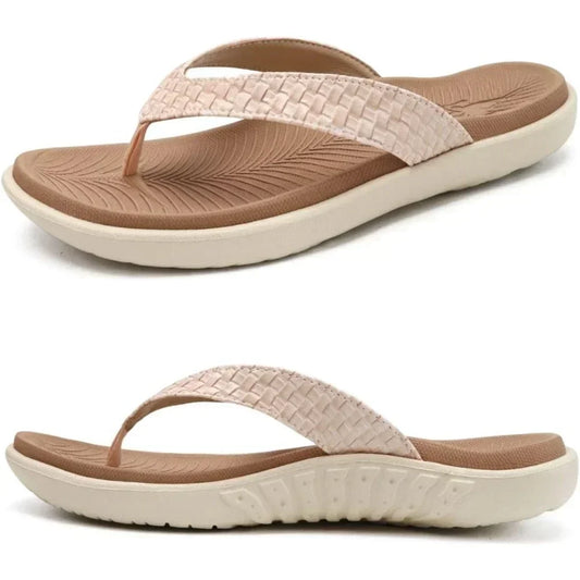 Womens Flip Flops Ladies Yoga Mat Comfortable Walking Thong Sandals With Plantar Fasciitis Arch Support - The Great Earth Store