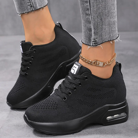 Women Sport Shoes Air Cushion Sneakers Height Increase 36-42 - The Great Earth Store