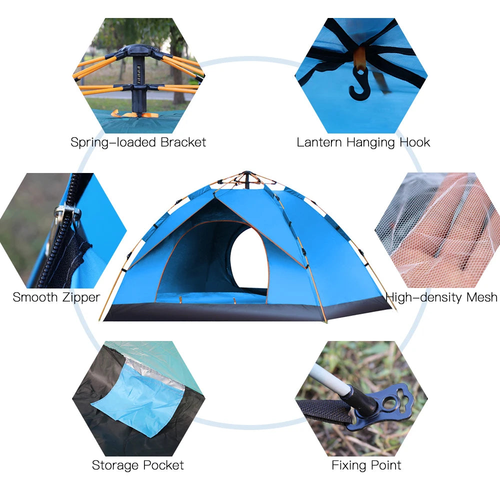 Outdoor Up Tent Water-resistant Portable Instant Camping Tent for 1-2 People