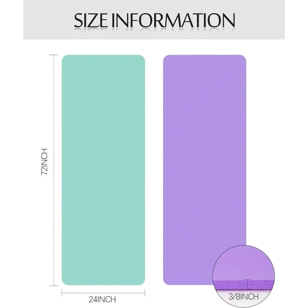 2 Pack Thick Yoga Mat for Home Workout Exercise Mat - The Great Earth Store