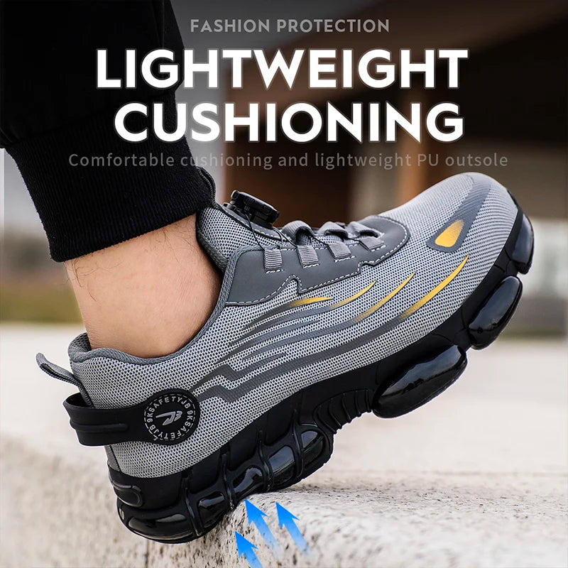 Breathable Lace-Free Soft Sole Comfortable Anti-Smash Anti-Puncture Labour Insurance Shoes - The Great Earth Store