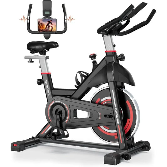 Caromix Exercise Bike Indoor Stationary Bike with Comfortable Seat Cushion - The Great Earth Store