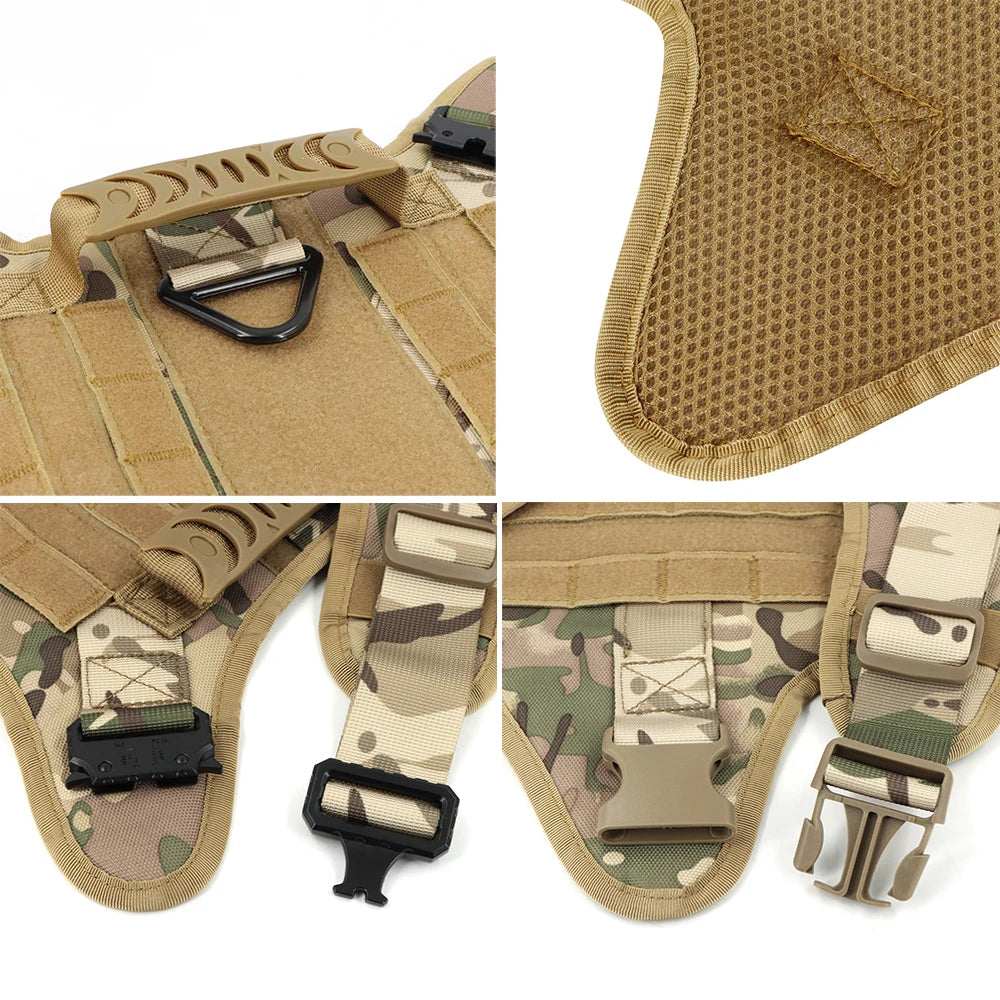 Large Dog Harness Collar Leash Set Military Dog Harnesses - The Great Earth Store
