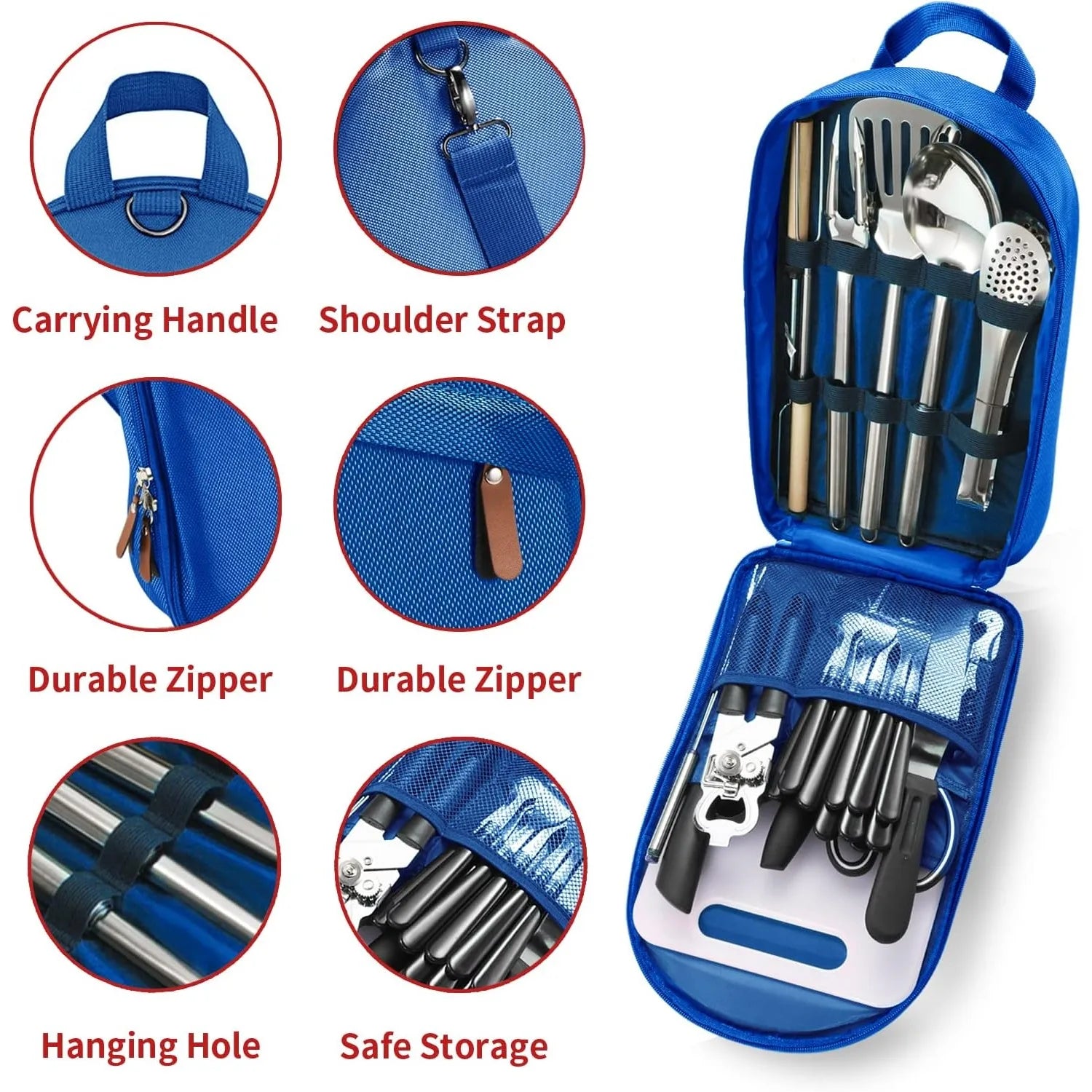 Portable Camping Kitchen Utensil Set - 27 Piece Cookware Kit - The Great Earth Store