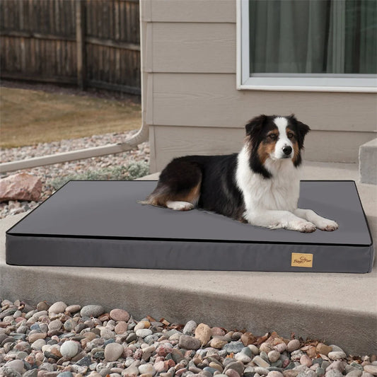 Large Orthopaedic Dog Bed Waterproof Cushion Pet Mattress 2 In 1 Crate Bed with Removable Washable Cover