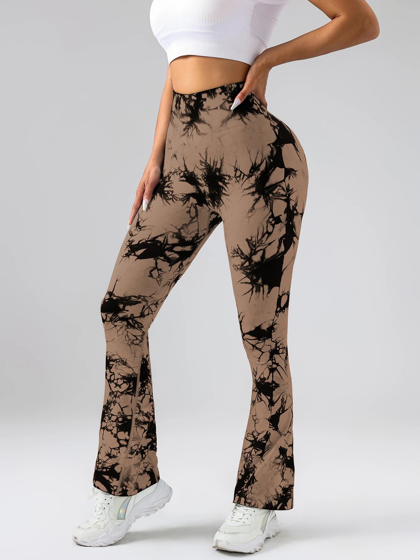 4 Pack US Local Women's Tie-Dye Flared Yoga Pants - The Great Earth Store