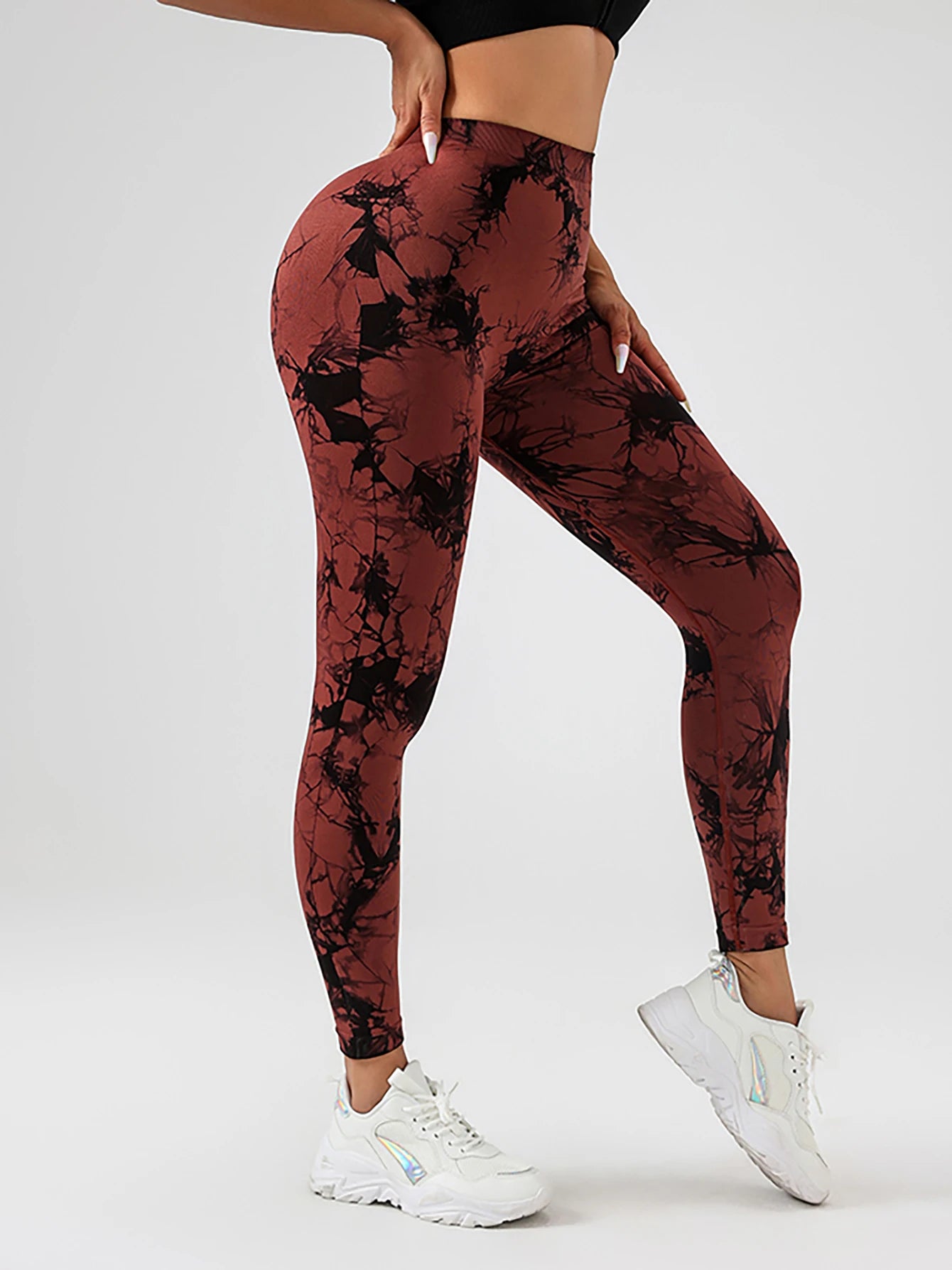 2 Pack US Local Women’s Spandex Tie Dye Butt Lifting Leggings - The Great Earth Store
