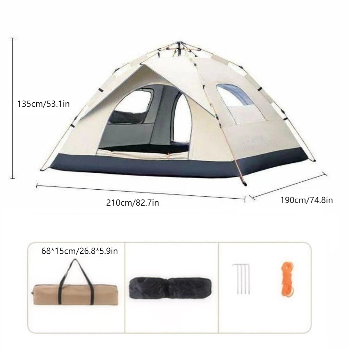 Outdoor Shelter Sunshade Self-Driving Travel Camping Tent - The Great Earth Store