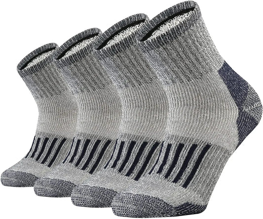 4 Pairs Merino Wool Socks Thicken Warm Hiking Crew Socks