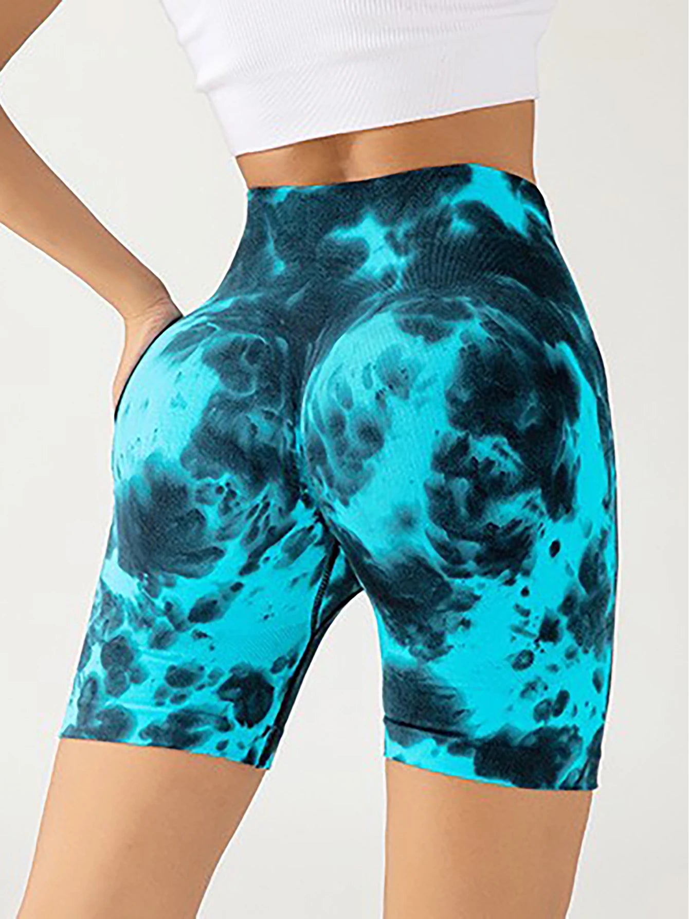 3 Pack Us Local Women's Tie-Dye Summer Yoga Gym Shorts - The Great Earth Store