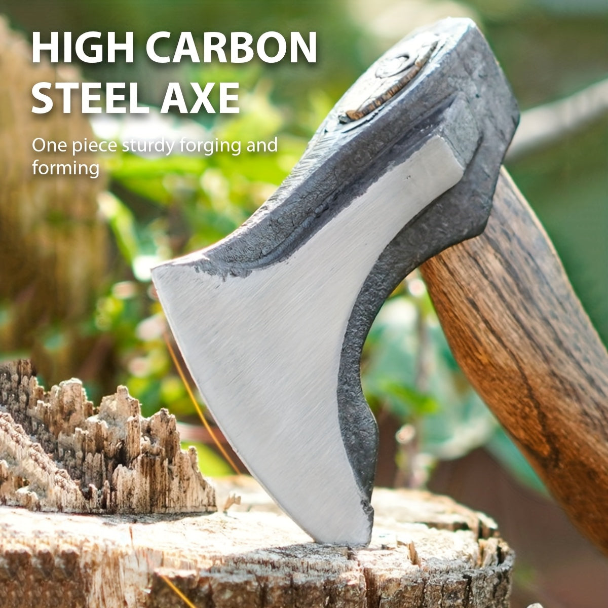 1pc Handcrafted High Carbon Steel Camping Axe For Survival - The Great Earth Store